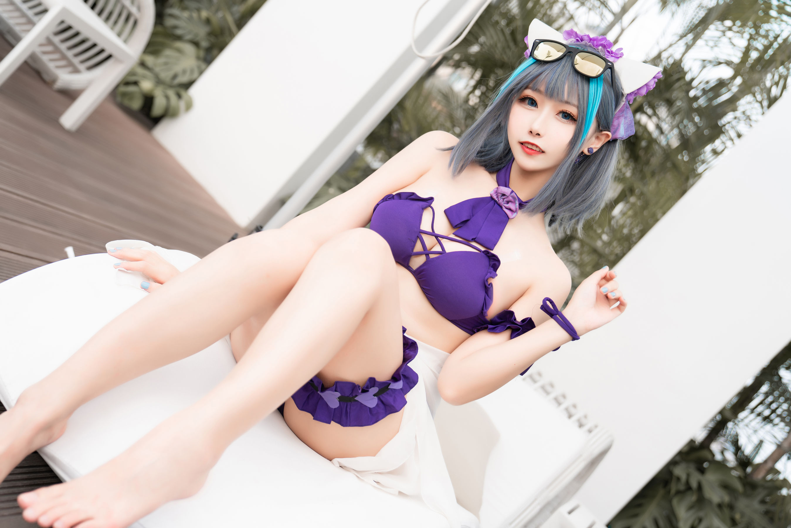 [COS福利]微博妹子Momoko葵葵–柴郡水着插图7